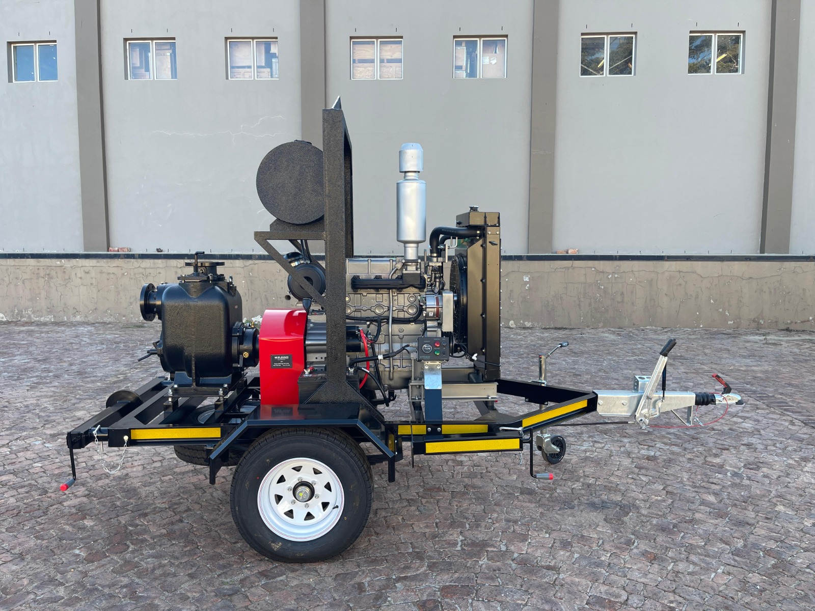 Elsumo and Kirloskar diesel dewatering trailer unit